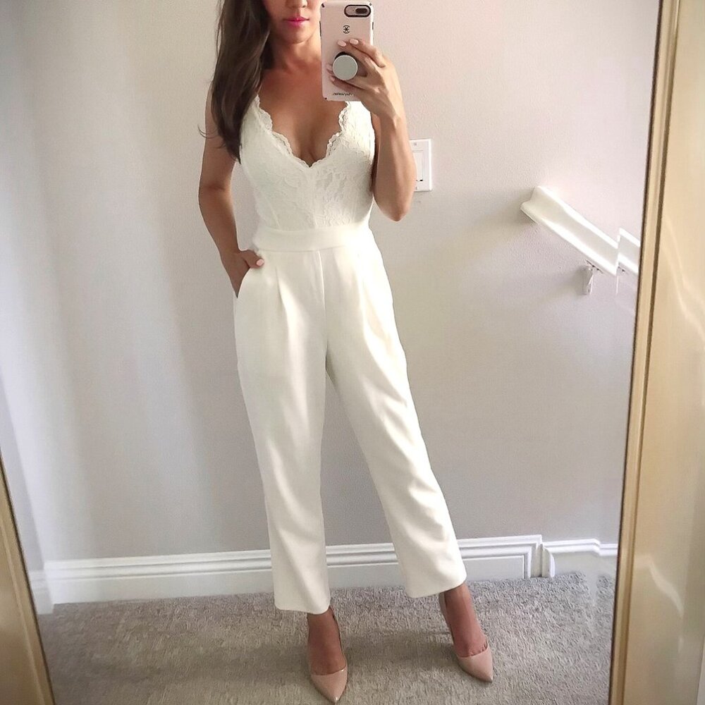 Express Lace Bodice Cami Jumpsuit - NWT - Sz XSP